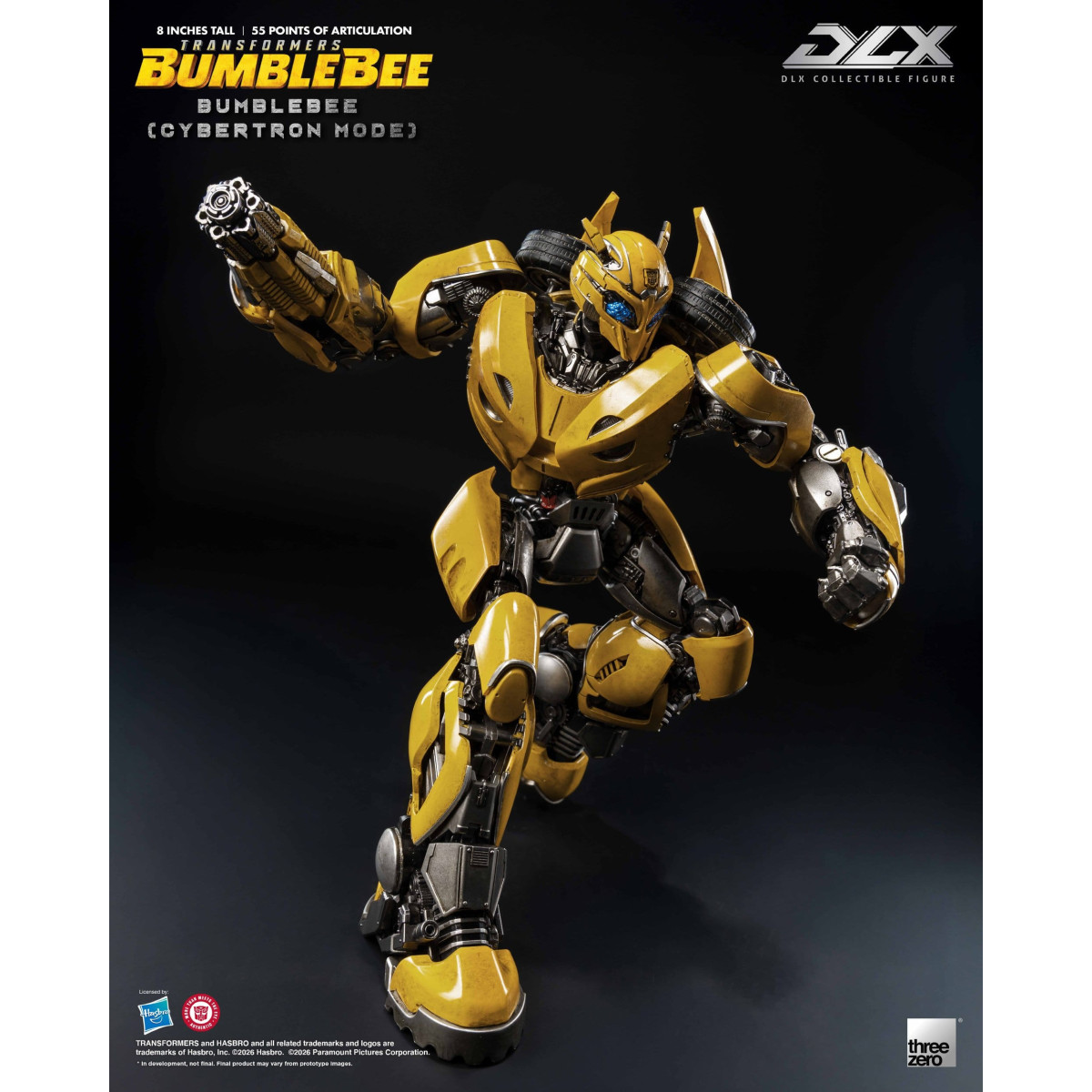 Three Zero Transformers - Bumblebee DLX Figurina di Bumblebee in modalità Cybertron
