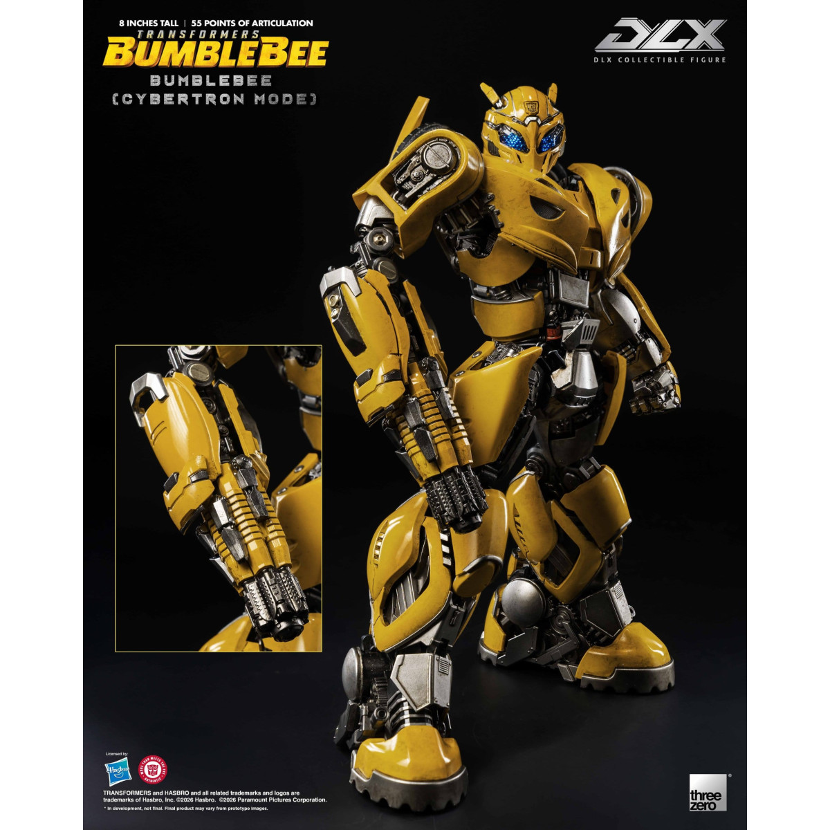 Three Zero Transformers - Bumblebee DLX Figurina di Bumblebee in modalità Cybertron