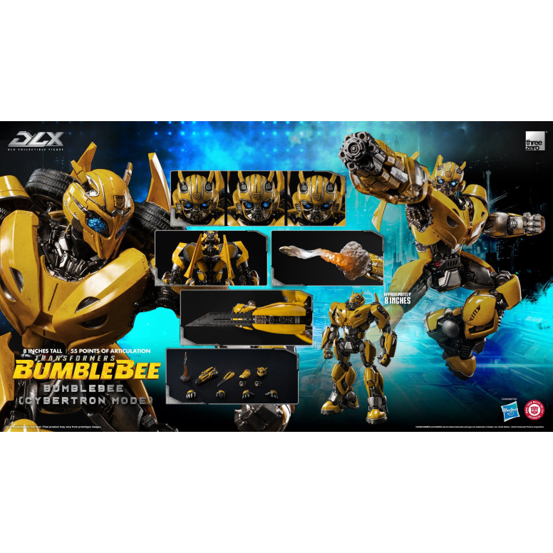 Three Zero Transformers - Bumblebee DLX Figurina di Bumblebee in modalità Cybertron