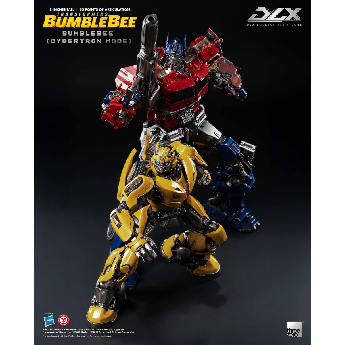 Three Zero Transformers - Bumblebee DLX Figurina di Bumblebee in modalità Cybertron