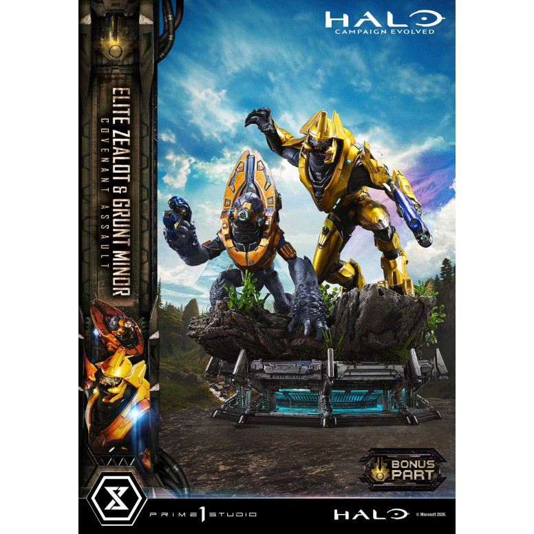 Prime 1 Studio - Halo Campagn Evolved Elite Zealot & Grunt Minor: Covenant Assault Bonus Version