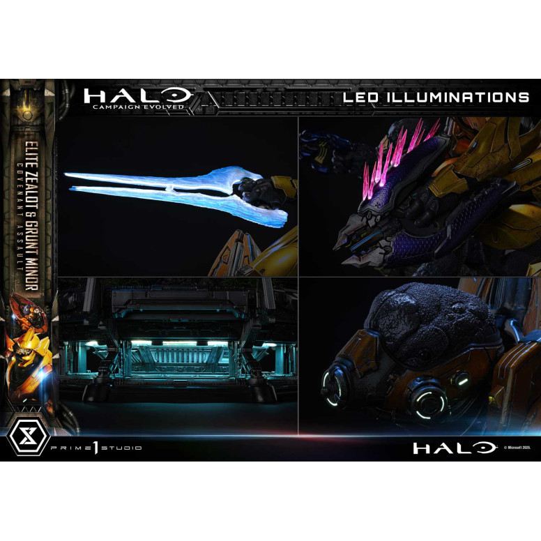 Prime 1 Studio - Halo Campagn Evolved Elite Zealot & Grunt Minor: Covenant Assault Bonus Version