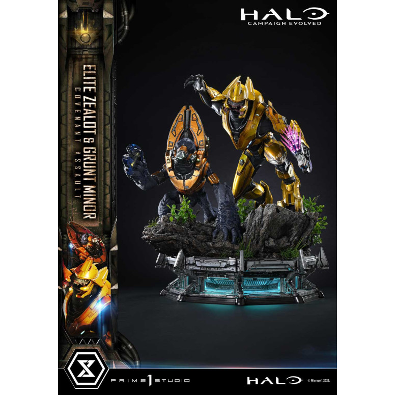 Prime 1 Studio - Halo Campagn Evolved Elite Zealot & Grunt Minor: Covenant Assault Bonus Version