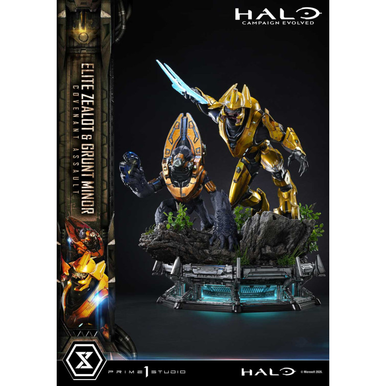 Prime 1 Studio - Halo Campagn Evolved Elite Zealot & Grunt Minor: Covenant Assault Bonus Version