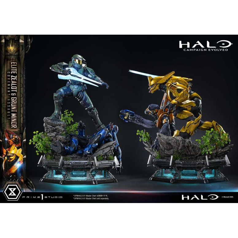 Prime 1 Studio - Halo Campagn Evolved Elite Zealot & Grunt Minor: Covenant Assault Bonus Version