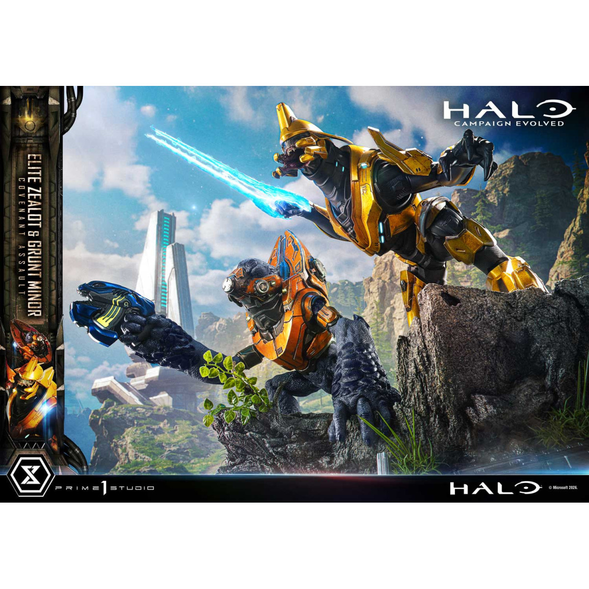 Prime 1 Studio - Halo Campagn Evolved Elite Zealot & Grunt Minor: Covenant Assault Bonus Version