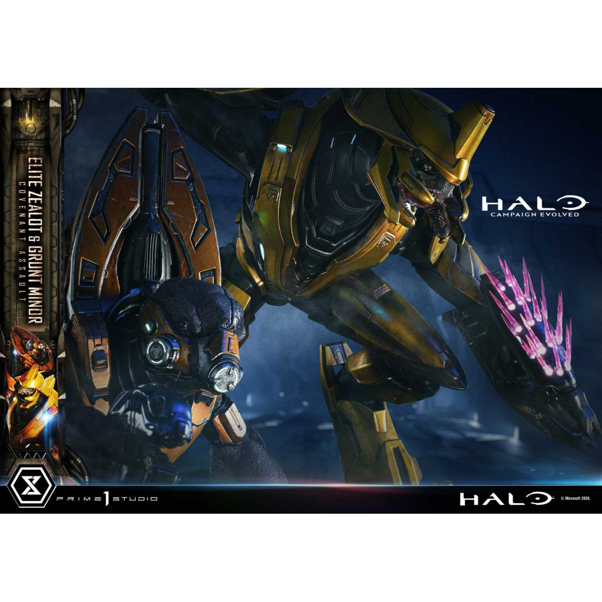 Prime 1 Studio - Halo Campagn Evolved Elite Zealot & Grunt Minor: Covenant Assault Bonus Version