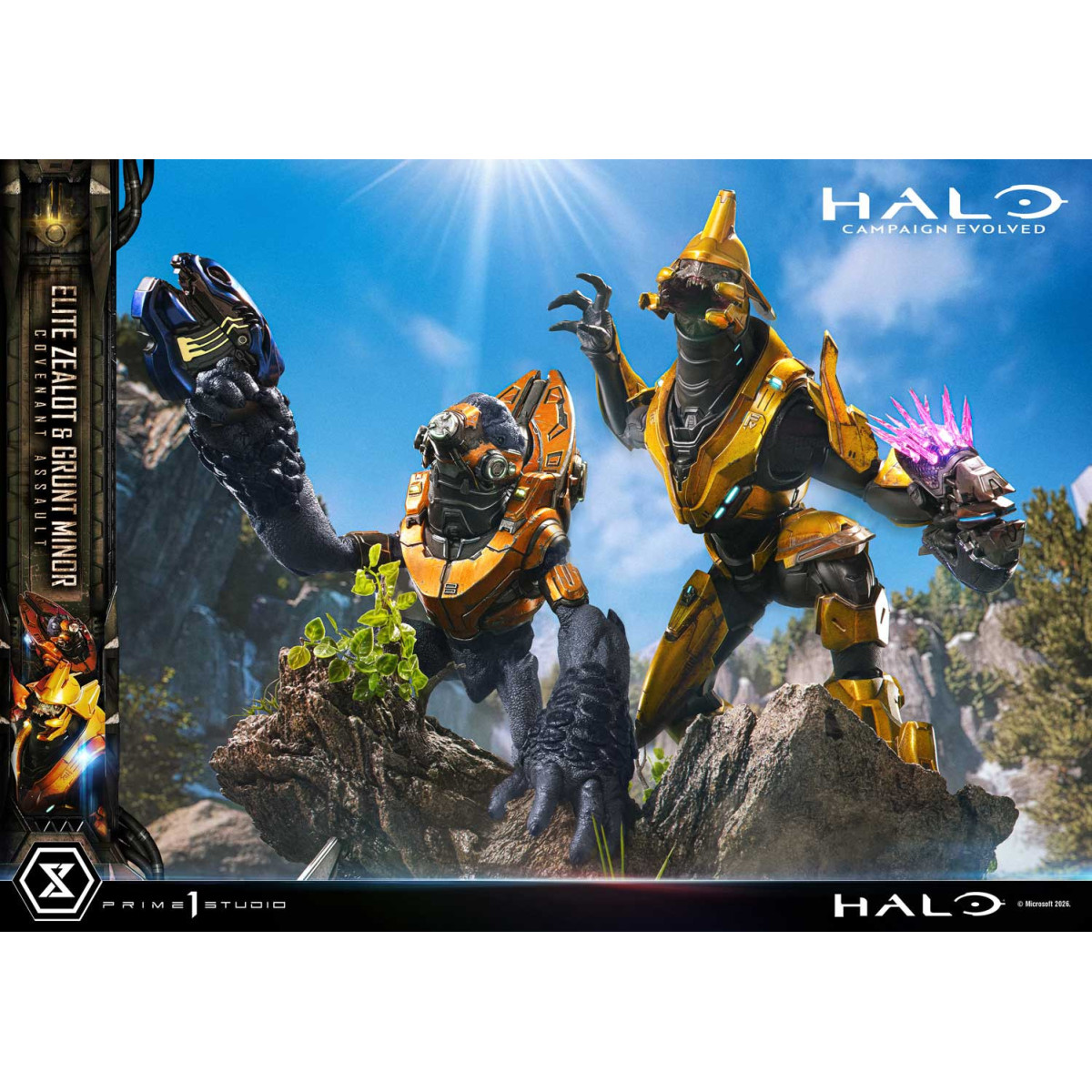 Prime 1 Studio - Halo Campagn Evolved Elite Zealot & Grunt Minor: Covenant Assault Bonus Version