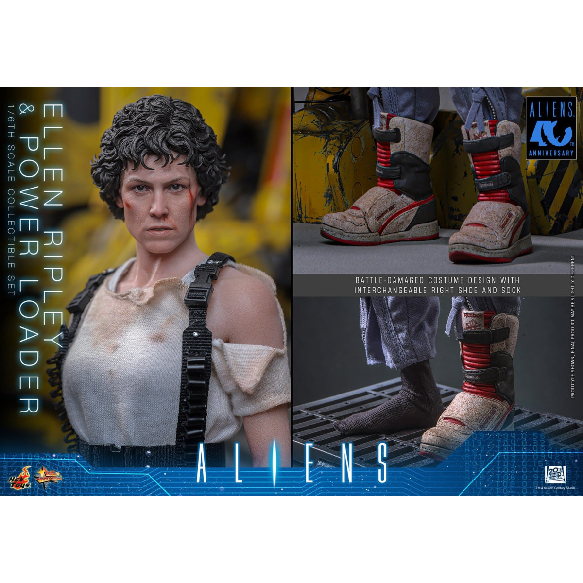 Hot Toys - Aliens - Set Ellen Ripley con Power Loader in scala 1/6 MMS923