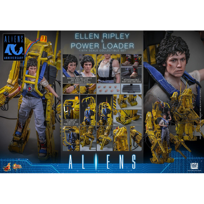 Hot Toys - Aliens - Set Ellen Ripley con Power Loader in scala 1/6 MMS923
