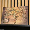 MORIARTY ART PROJECT - Targa in alluminio con la mappa di Rohan e Gondor - Il Signore degli Anelli