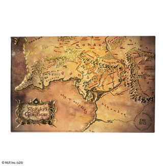 MORIARTY ART PROJECT - Targa in alluminio con la mappa di Rohan e Gondor - Il Signore degli Anelli