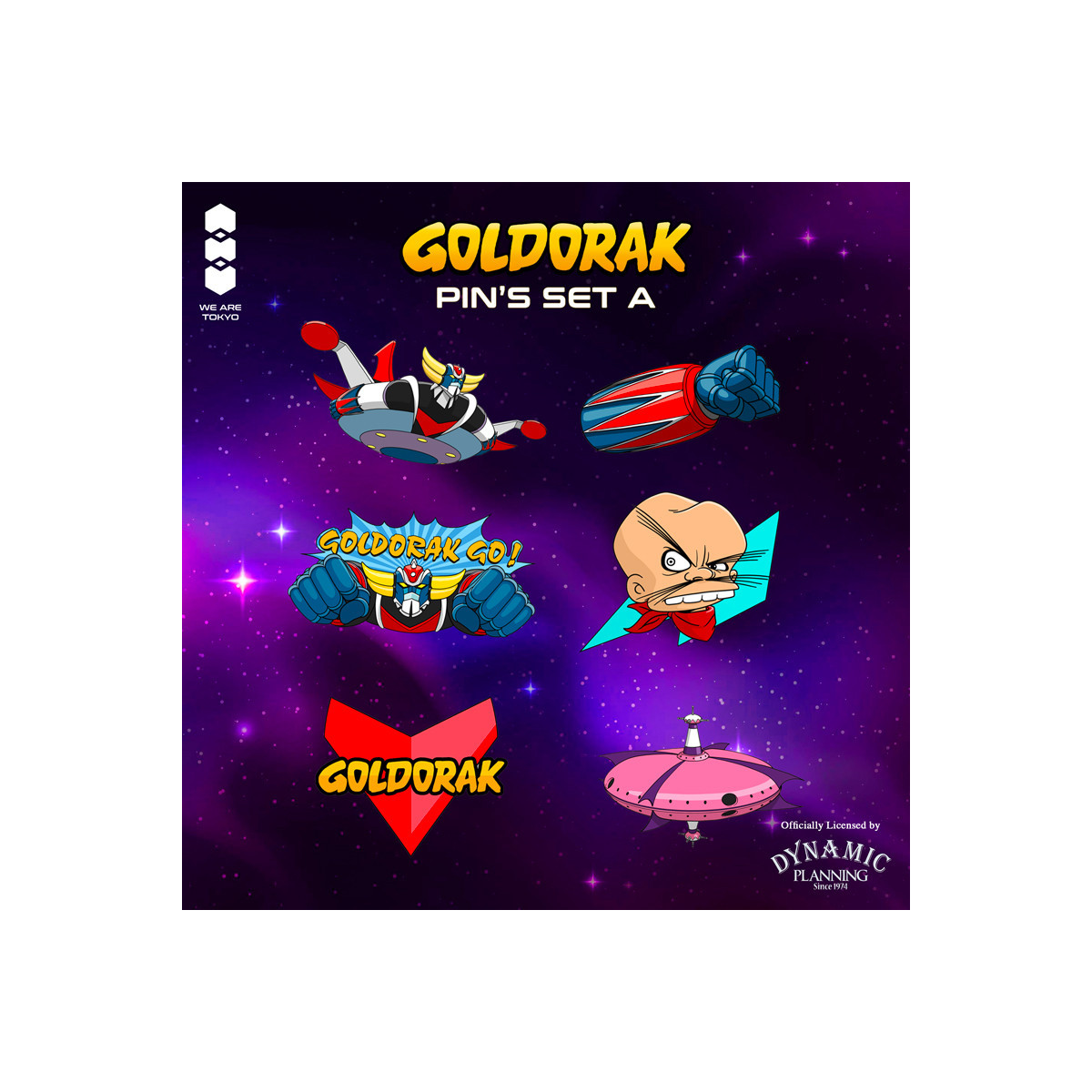 We Are Tokyo - Set di spille " Goldrake (Grendizer) " Mystery Box A - set da 6