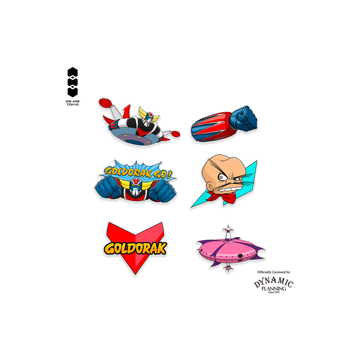 We Are Tokyo - Set di spille " Goldrake (Grendizer) " Mystery Box A - set da 6