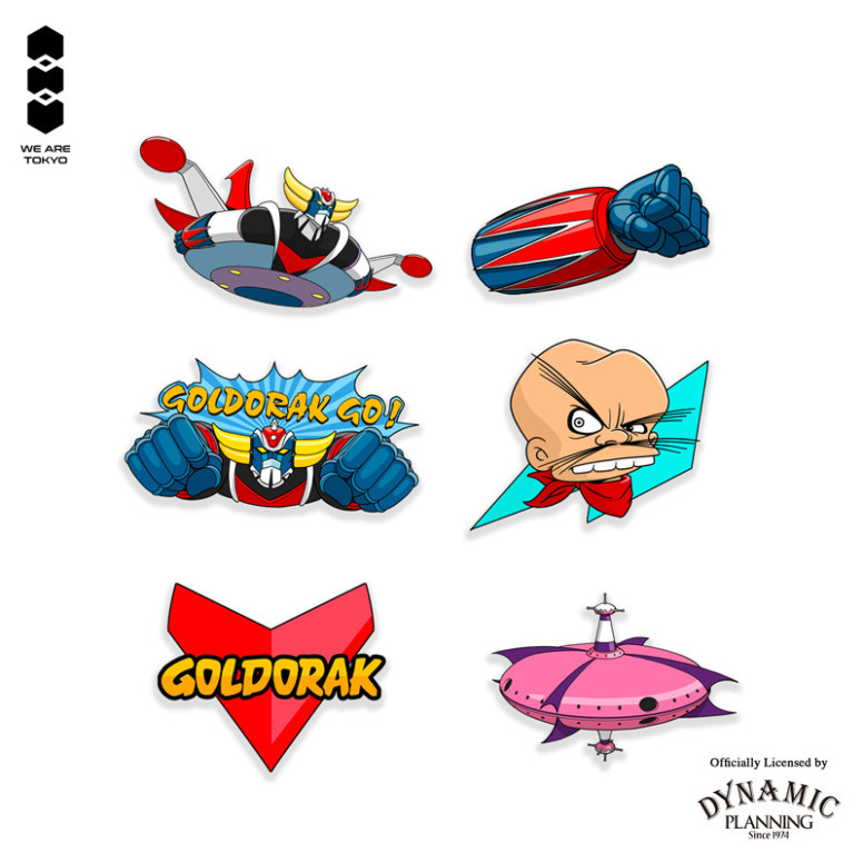 We Are Tokyo - Set di spille " Goldrake (Grendizer) " Mystery Box A - set da 6