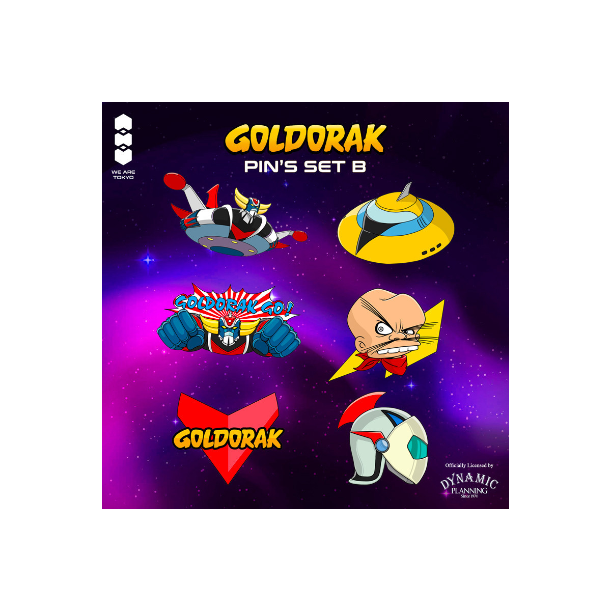 We Are Tokyo - Set di spille “ Goldrake (Grendizer) ” Mystery Box B - set da 6