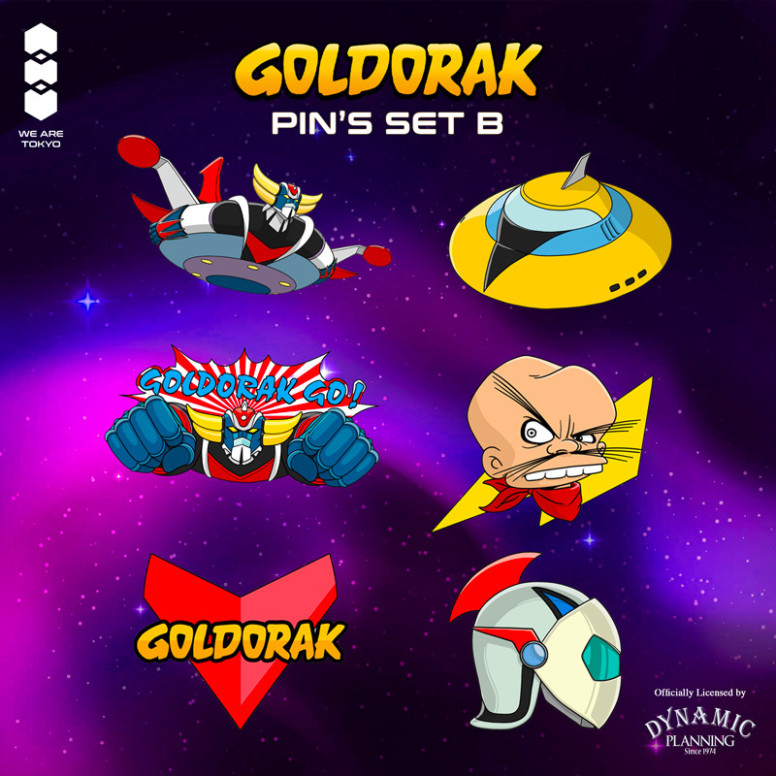 We Are Tokyo - Set di spille “ Goldrake (Grendizer) ” Mystery Box B - set da 6