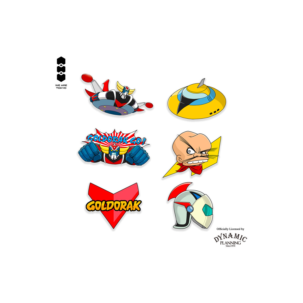 We Are Tokyo - Set di spille “ Goldrake (Grendizer) ” Mystery Box B - set da 6