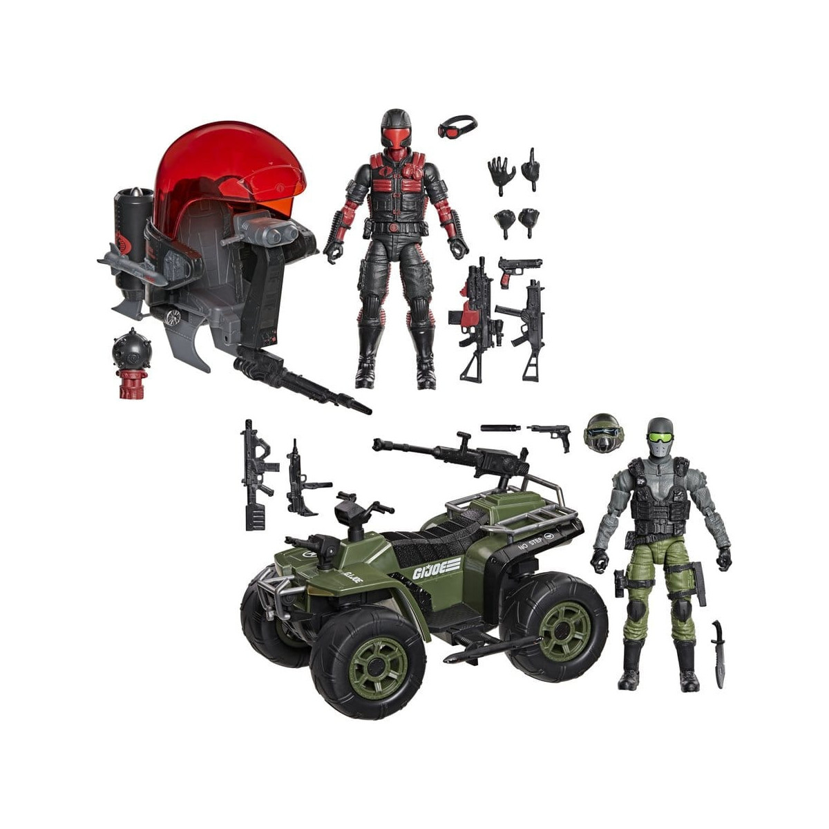 Hasbro G.I.JOE Serie Classified - Snake Eyes & Varmint ATV contro Stealth Viper & Stealth Flight Pod (Trubble Bubble) Cobra