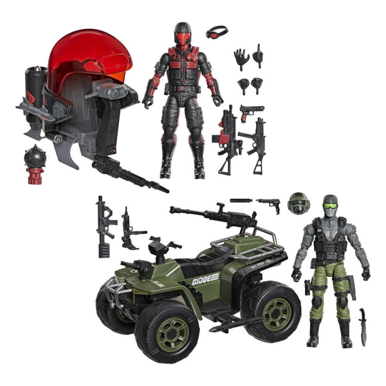 Hasbro G.I.JOE Serie Classified - Snake Eyes & Varmint ATV contro Stealth Viper & Stealth Flight Pod (Trubble Bubble) Cobra