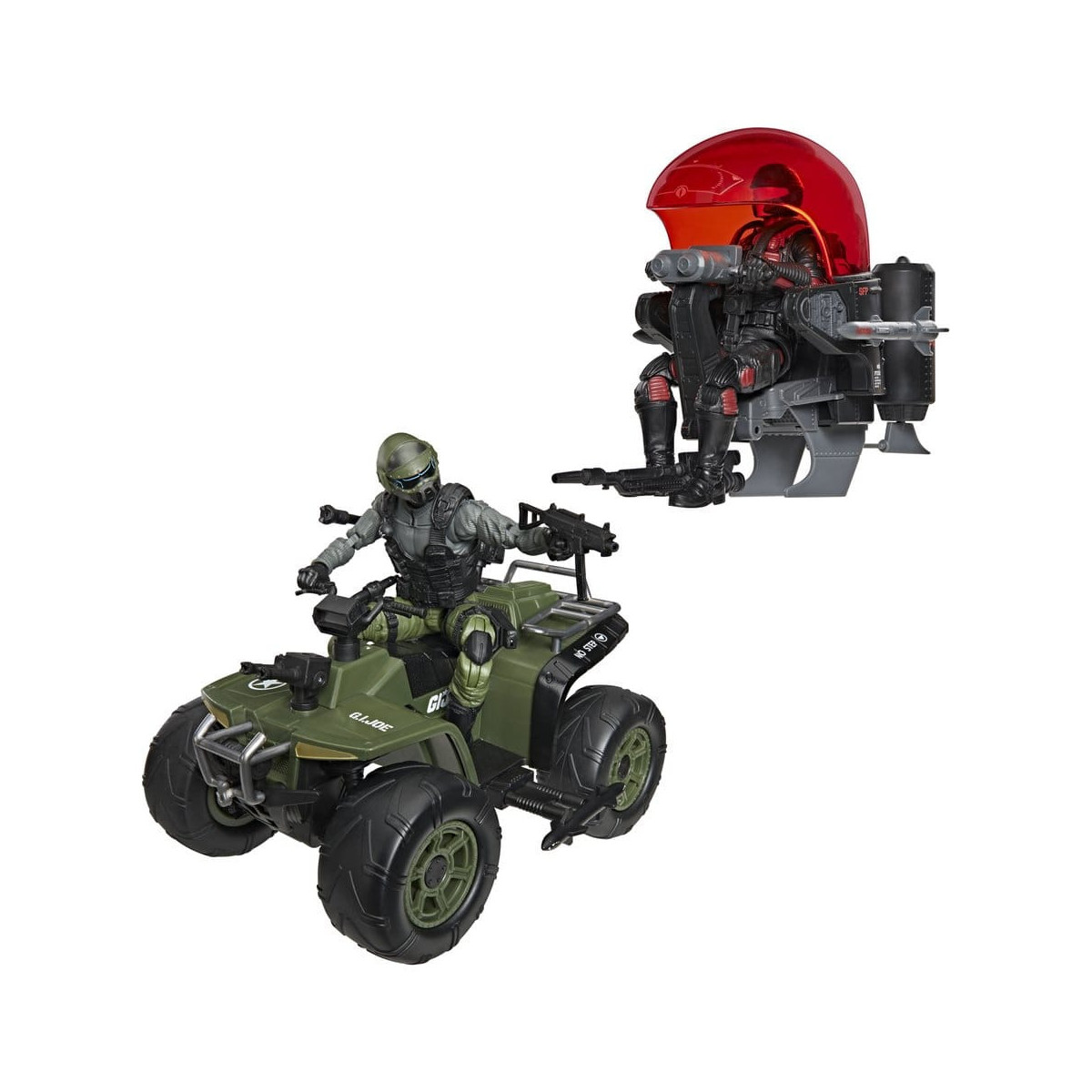 Hasbro G.I.JOE Serie Classified - Snake Eyes & Varmint ATV contro Stealth Viper & Stealth Flight Pod (Trubble Bubble) Cobra