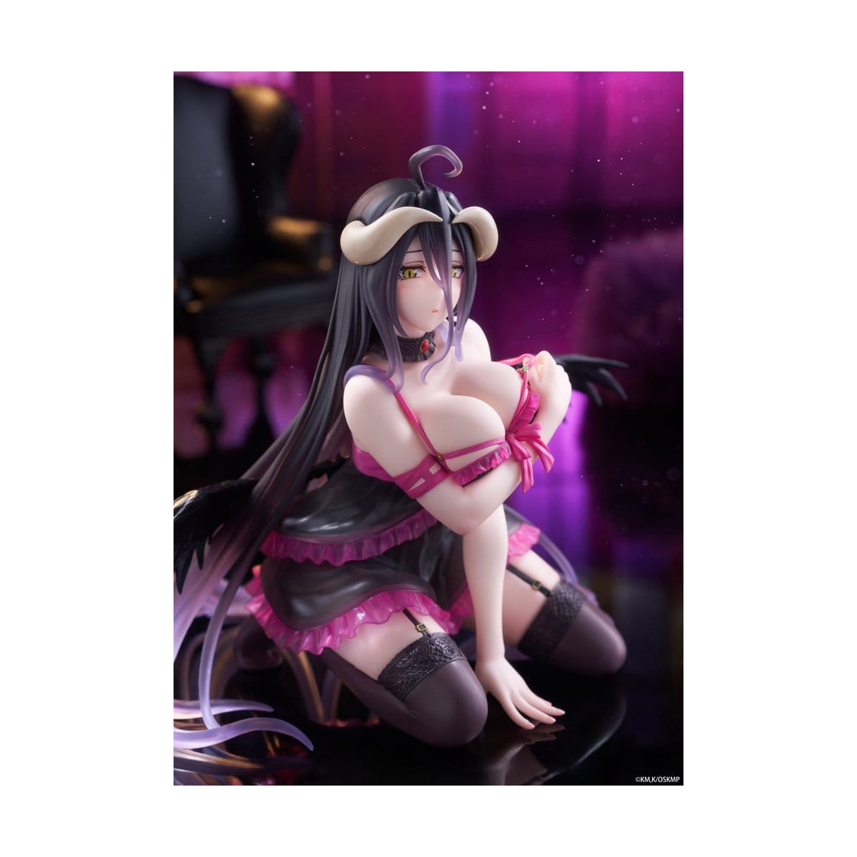 Taito - Figurina da scrivania di Albedo (versione in vestaglia) - Overlord