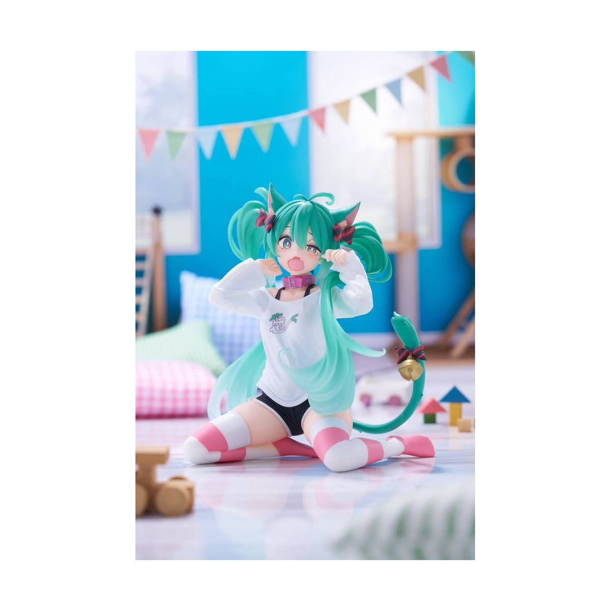 Taito - Maglietta con figura carina di Hatsune Miku con orecchie da gatto, versione Desktop