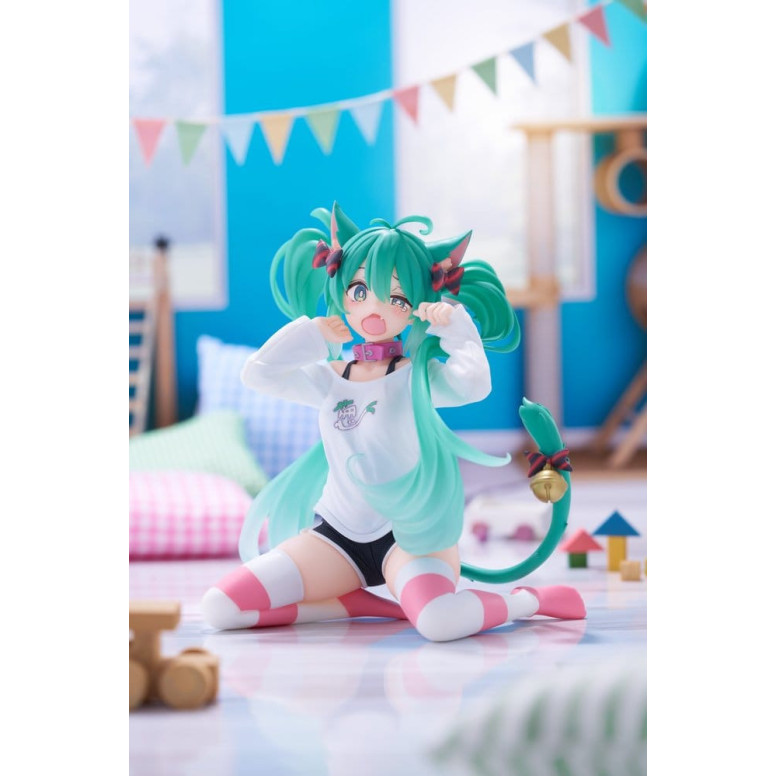 Taito - Maglietta con figura carina di Hatsune Miku con orecchie da gatto, versione Desktop