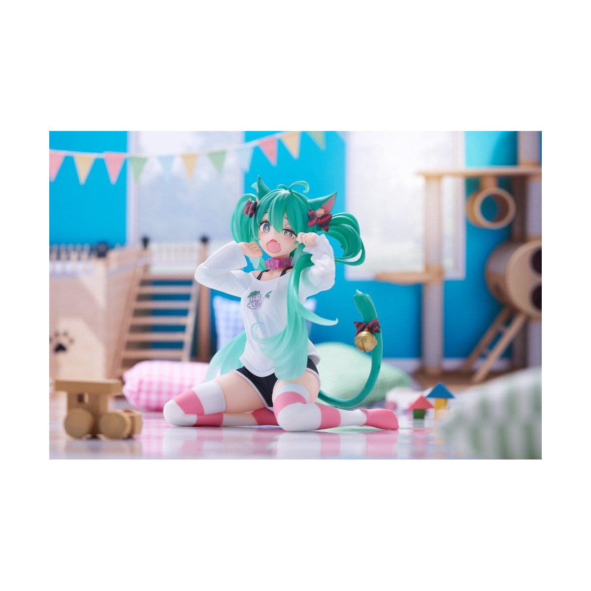 Taito - Maglietta con figura carina di Hatsune Miku con orecchie da gatto, versione Desktop