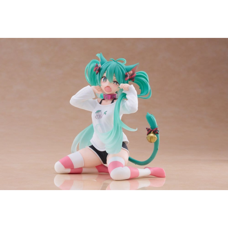 Taito - Maglietta con figura carina di Hatsune Miku con orecchie da gatto, versione Desktop