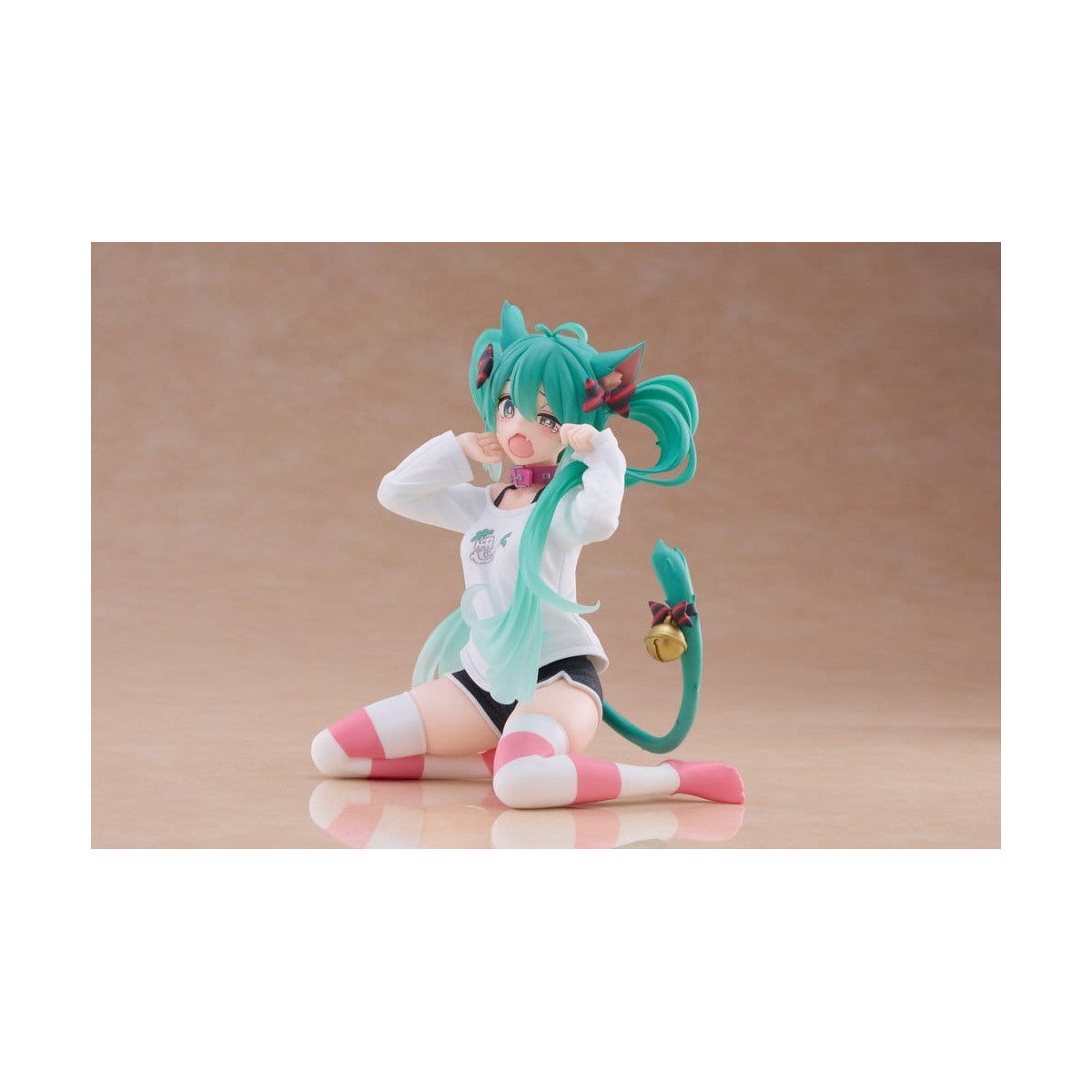 Taito - Maglietta con figura carina di Hatsune Miku con orecchie da gatto, versione Desktop