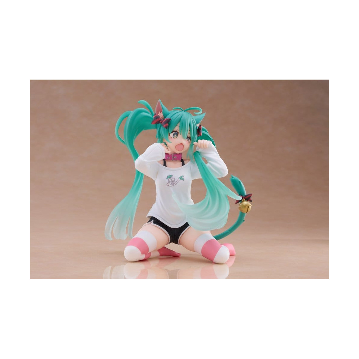 Taito - Maglietta con figura carina di Hatsune Miku con orecchie da gatto, versione Desktop