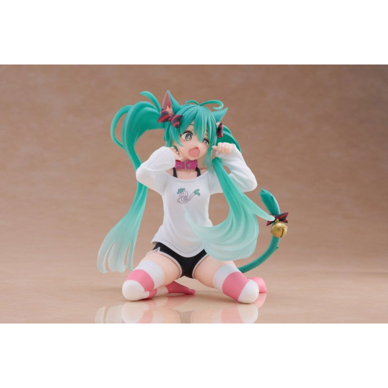 Taito - Maglietta con figura carina di Hatsune Miku con orecchie da gatto, versione Desktop