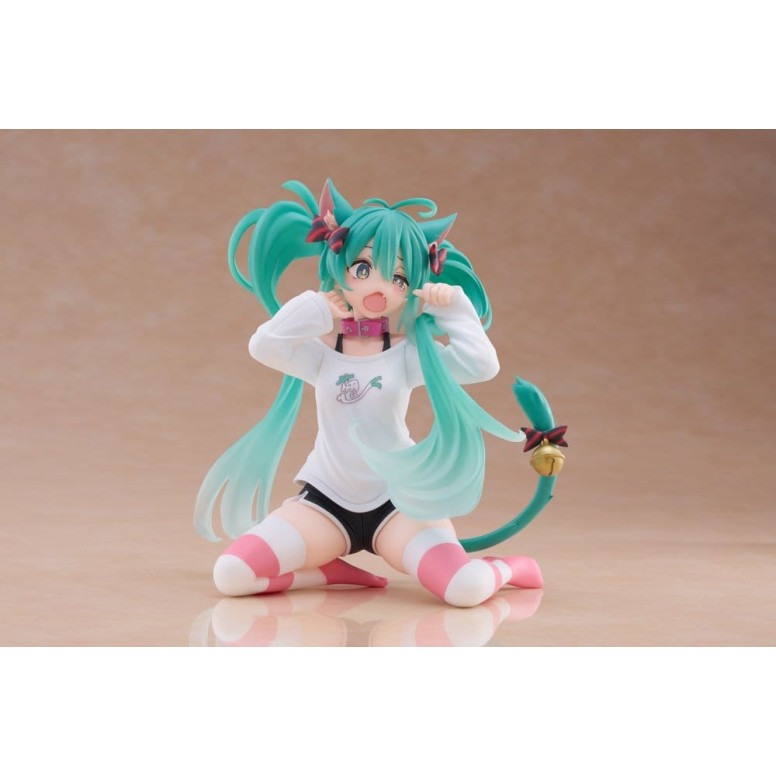 Taito - Maglietta con figura carina di Hatsune Miku con orecchie da gatto, versione Desktop