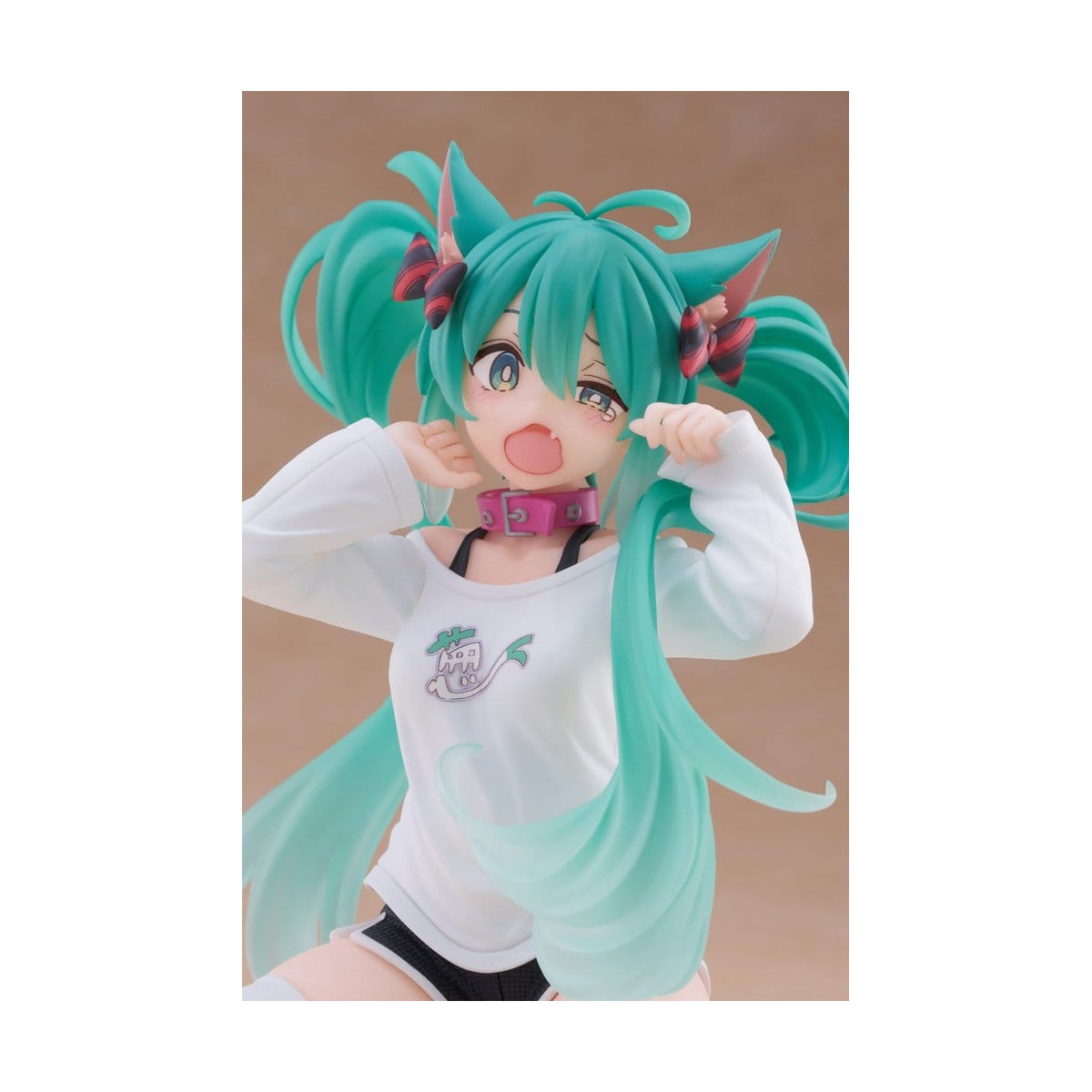 Taito - Maglietta con figura carina di Hatsune Miku con orecchie da gatto, versione Desktop