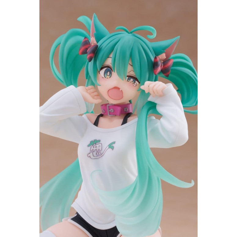 Taito - Maglietta con figura carina di Hatsune Miku con orecchie da gatto, versione Desktop