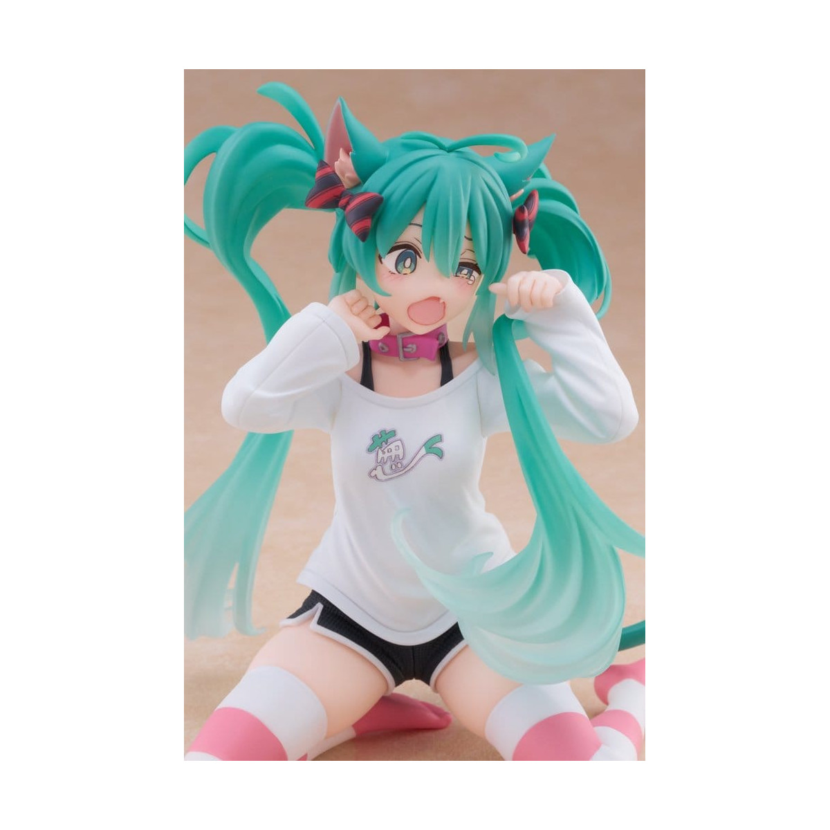 Taito - Maglietta con figura carina di Hatsune Miku con orecchie da gatto, versione Desktop