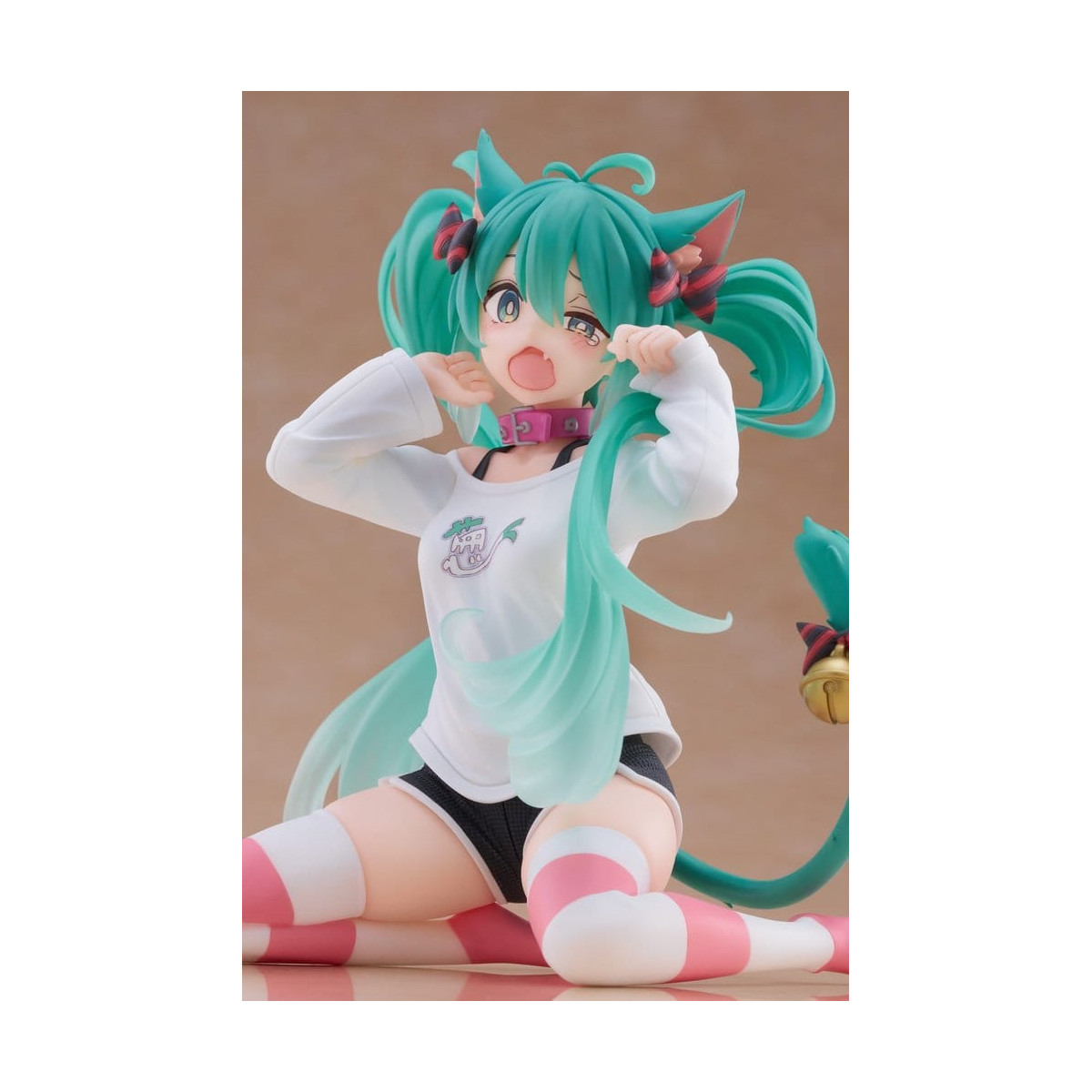 Taito - Maglietta con figura carina di Hatsune Miku con orecchie da gatto, versione Desktop