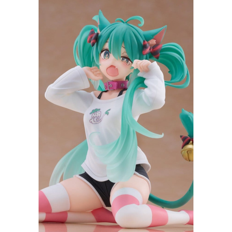 Taito - Maglietta con figura carina di Hatsune Miku con orecchie da gatto, versione Desktop