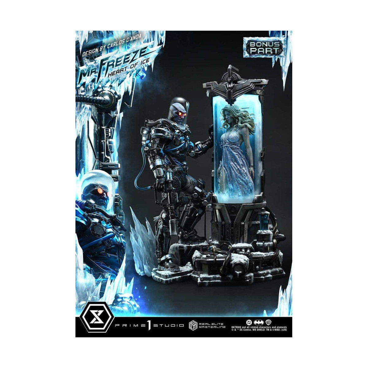 Prime 1 Studio - Mr Freeze Heart of Ice (Design di Carlos D'Anda) Versione Bonus DX - Real Elite Masterline Serie 1/3