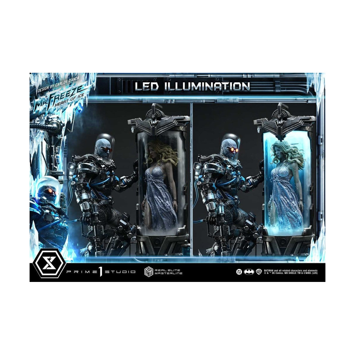 Prime 1 Studio - Mr Freeze Heart of Ice (Design di Carlos D'Anda) Versione Bonus DX - Real Elite Masterline Serie 1/3