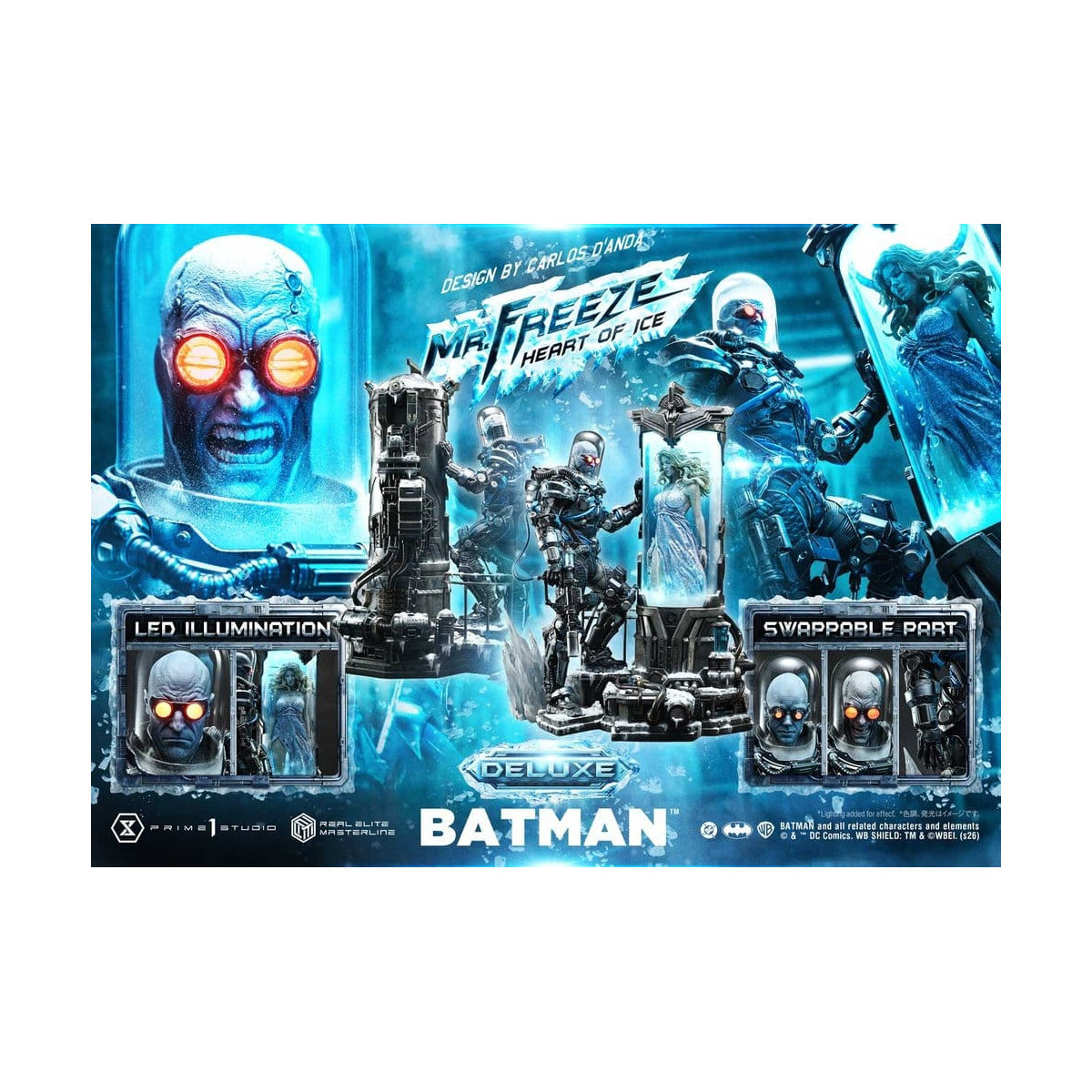 Prime 1 Studio - Mr Freeze Heart of Ice (Design di Carlos D'Anda) Versione DX - Real Elite Masterline Series 1/3
