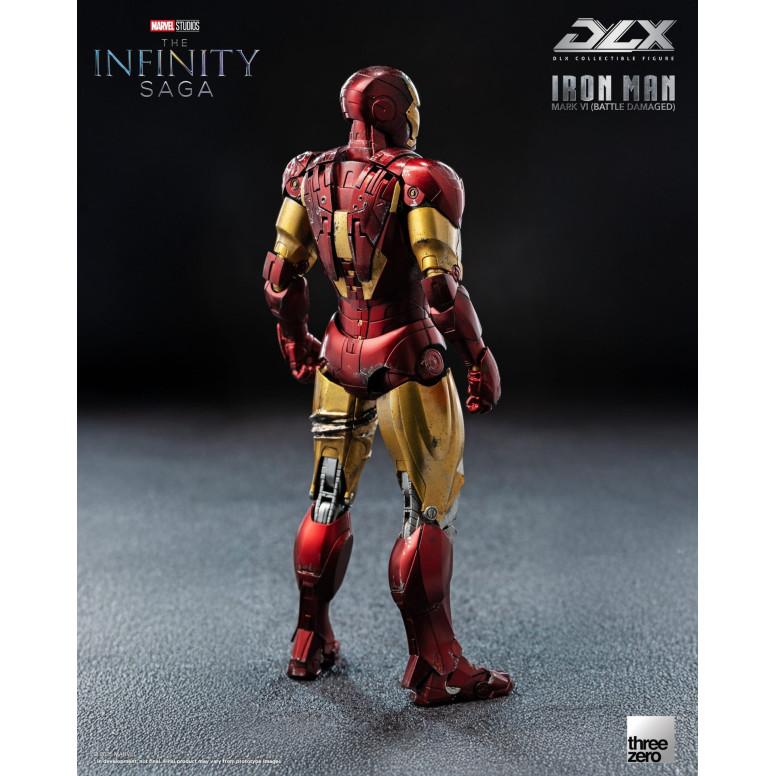 Threezero Infinity Saga Iron Man - Mark 6 (danneggiato in battaglia) DLX, scala 1/12