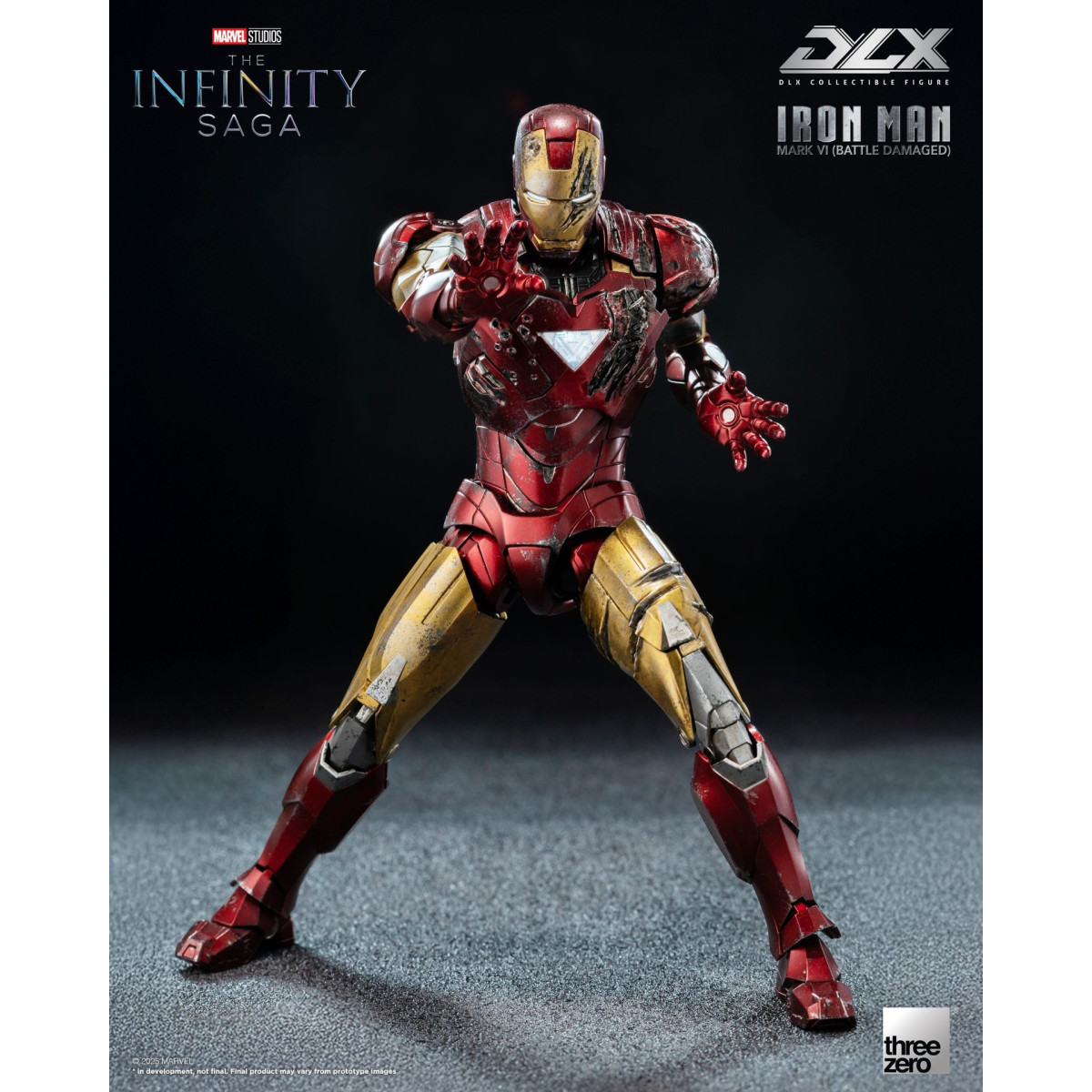 Threezero Infinity Saga Iron Man - Mark 6 (danneggiato in battaglia) DLX, scala 1/12