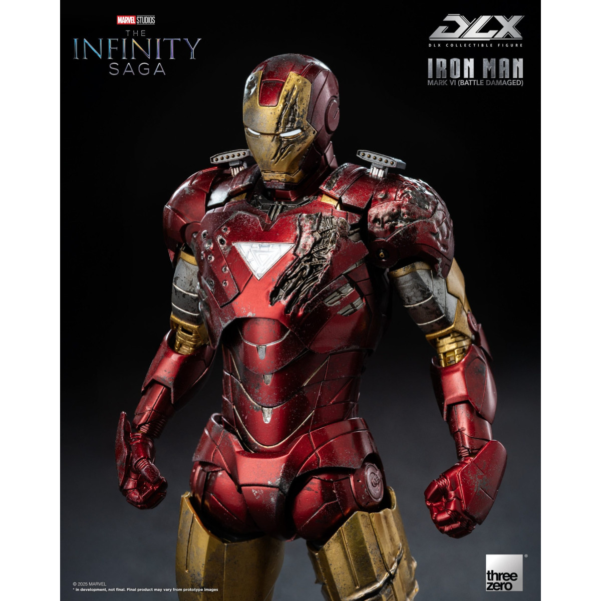 Threezero Infinity Saga Iron Man - Mark 6 (danneggiato in battaglia) DLX, scala 1/12