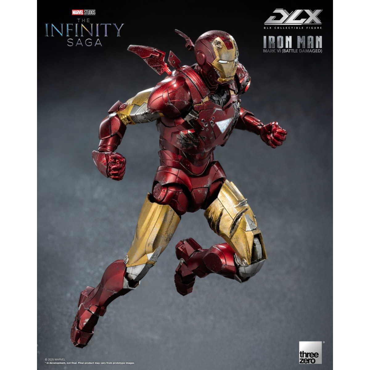 Threezero Infinity Saga Iron Man - Mark 6 (danneggiato in battaglia) DLX, scala 1/12