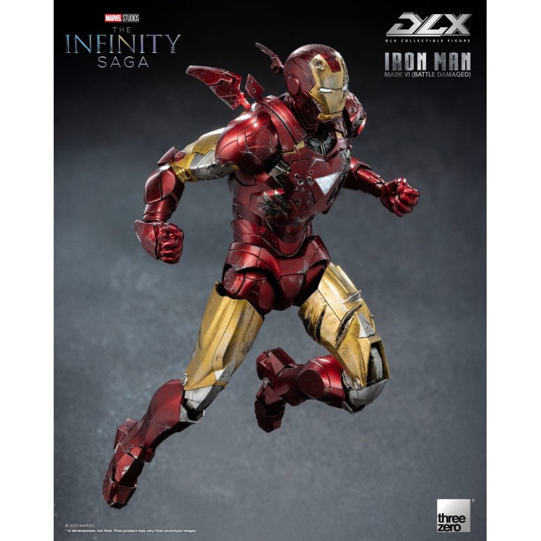 Threezero Infinity Saga Iron Man - Mark 6 (danneggiato in battaglia) DLX, scala 1/12