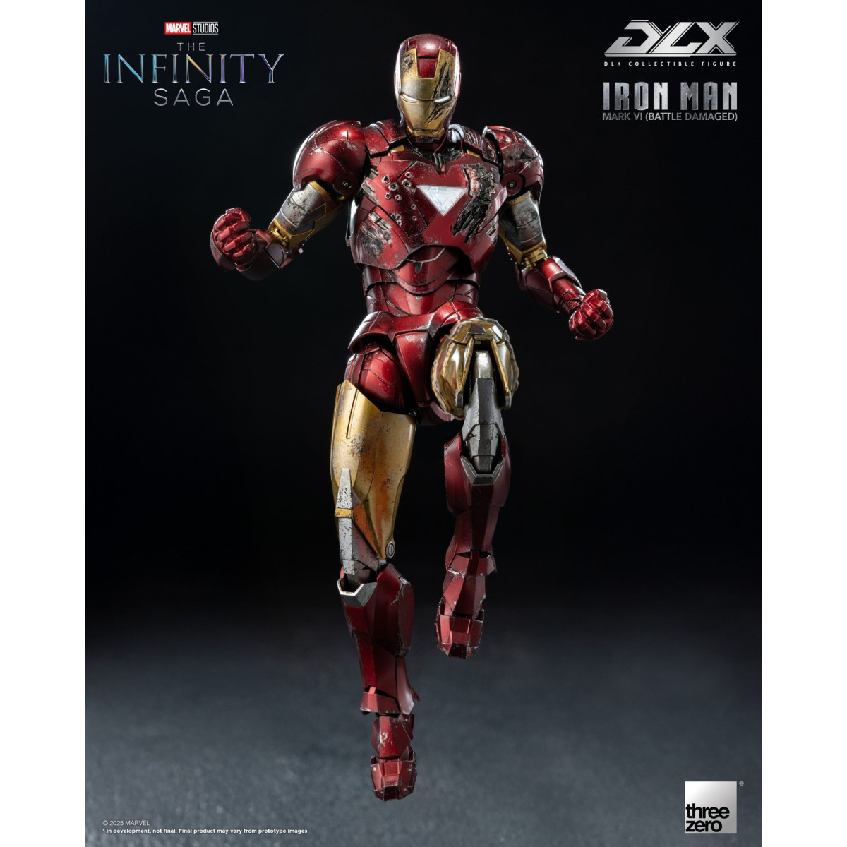 Threezero Infinity Saga Iron Man - Mark 6 (danneggiato in battaglia) DLX, scala 1/12