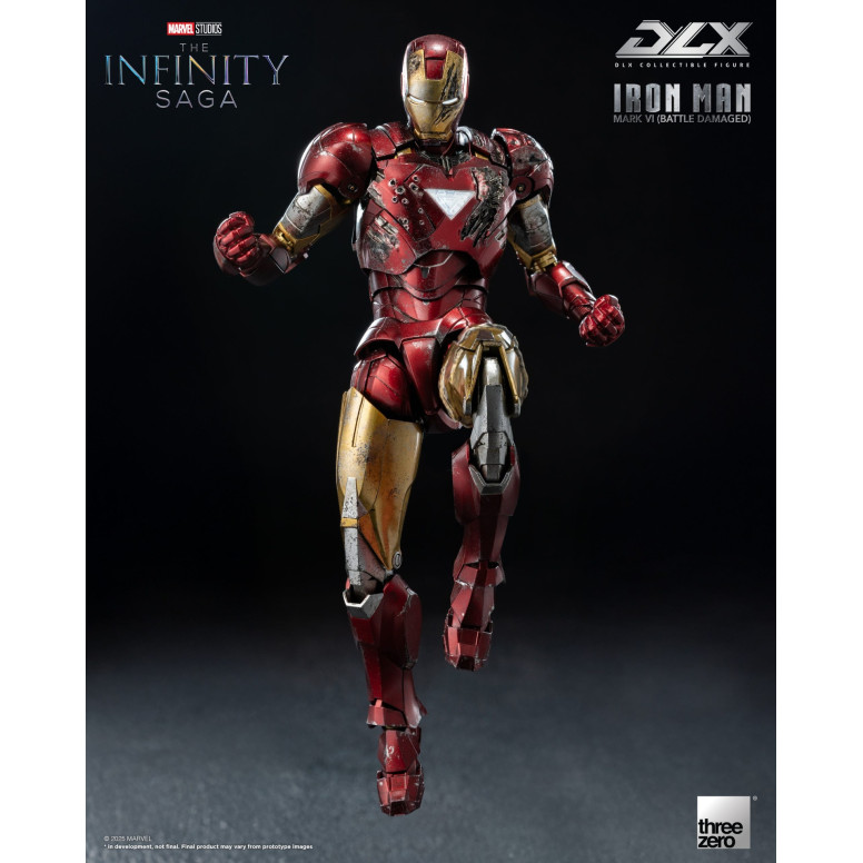 Threezero Infinity Saga Iron Man - Mark 6 (danneggiato in battaglia) DLX, scala 1/12