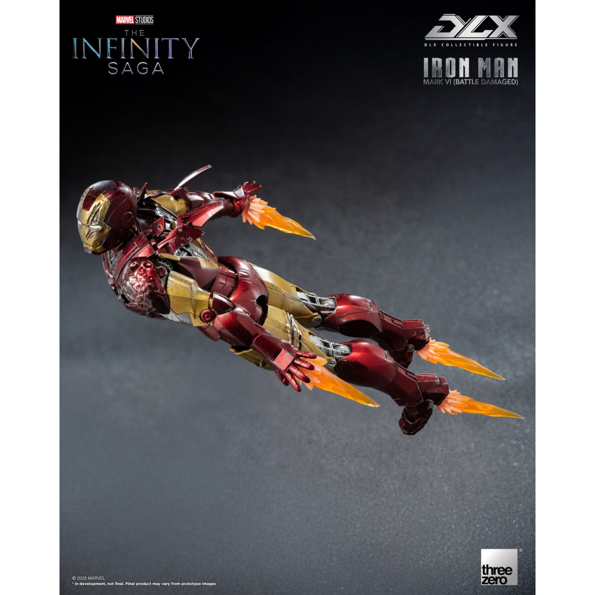 Threezero Infinity Saga Iron Man - Mark 6 (danneggiato in battaglia) DLX, scala 1/12